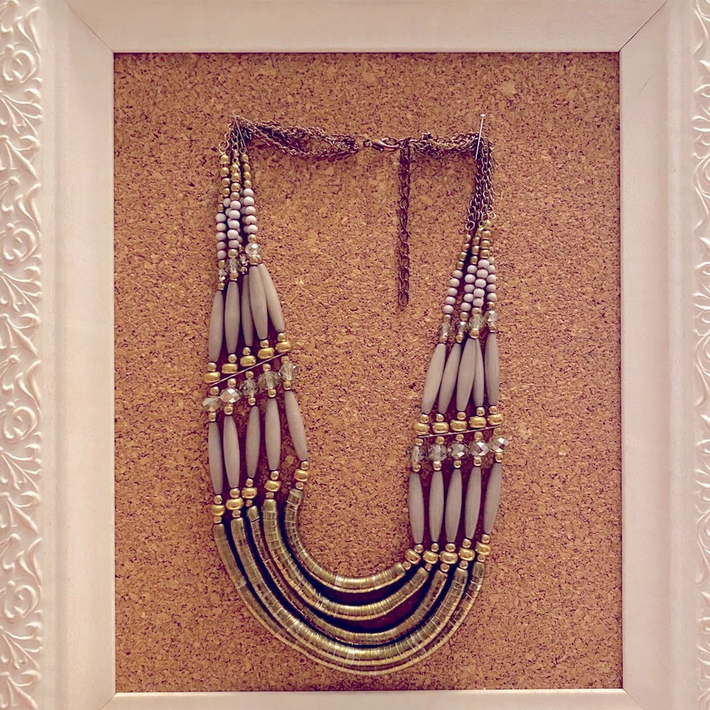 Metal & Beaded Statement Necklace